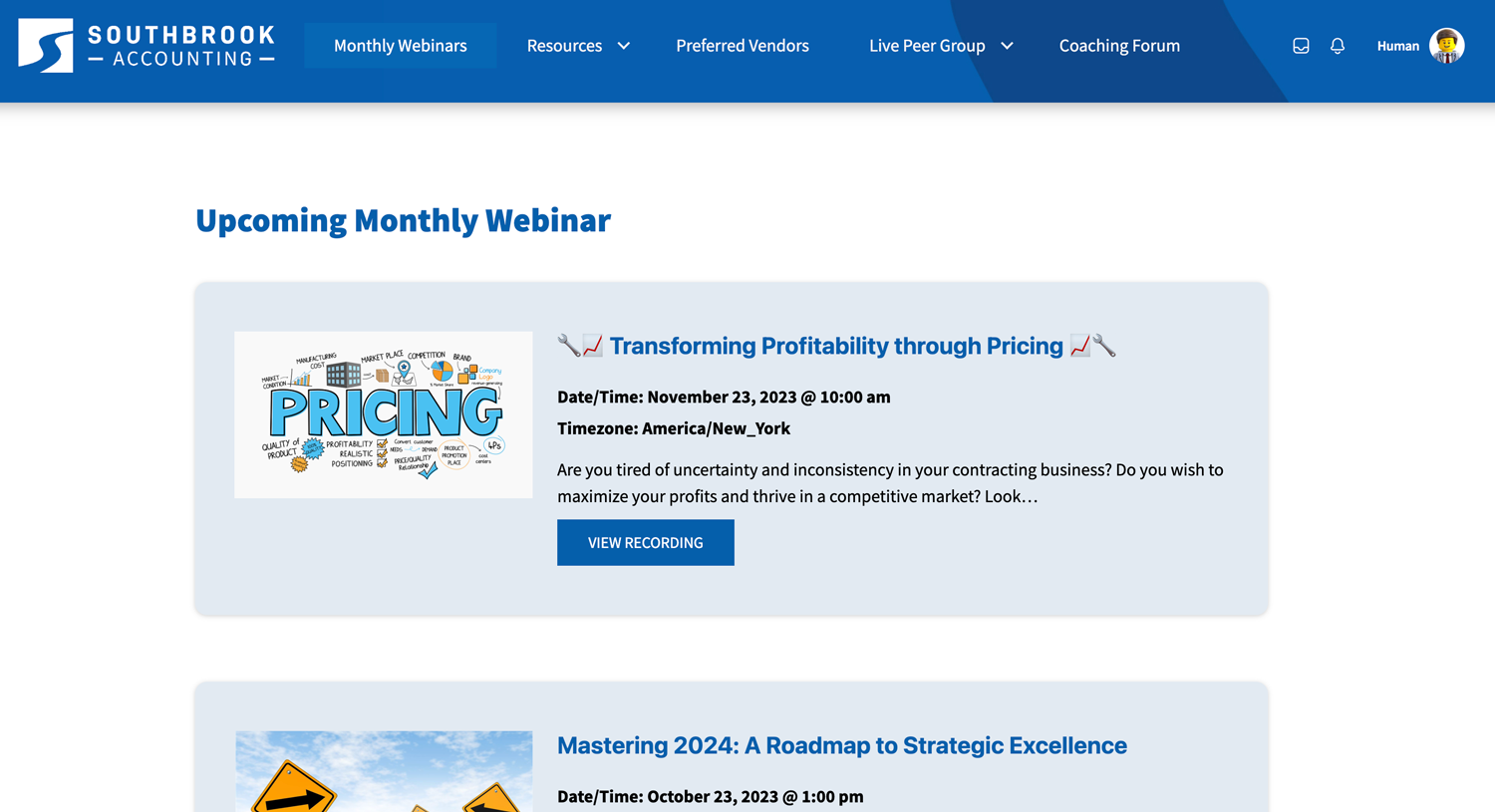 Webinars